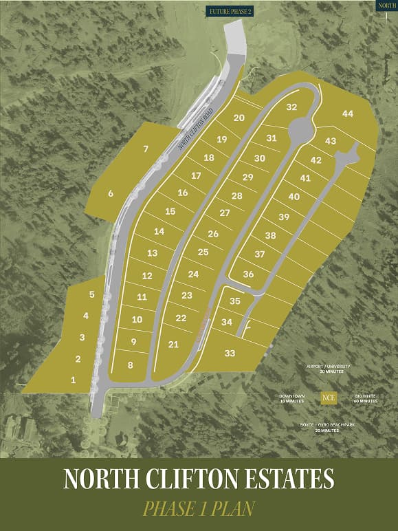 North Clifton Estates – Phase One Map (Sold Out)